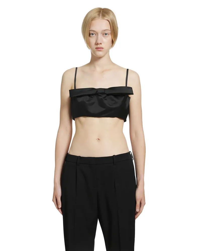 Givenchy Cropped Top with Bow Black