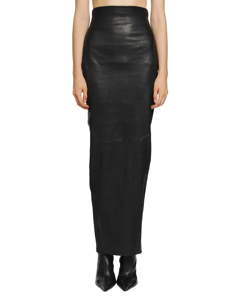 Rick Owens Tower Dirt Pillar Skirt Black