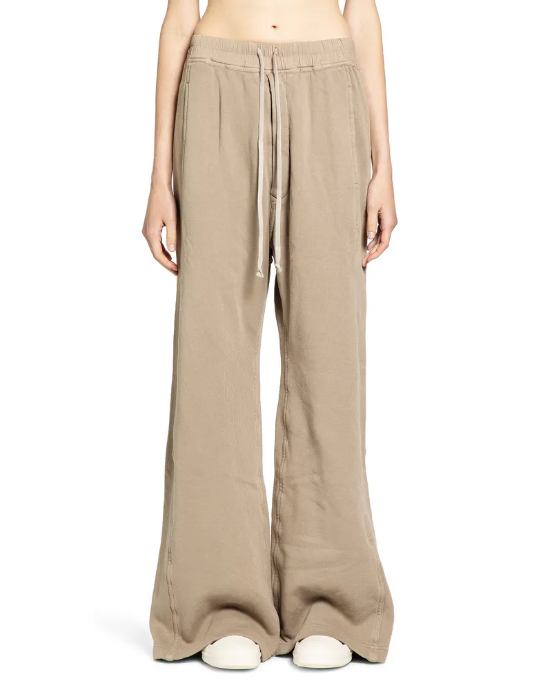 DRKSHDW by Rick Owens Wide Leg Floor Length Pants Beige