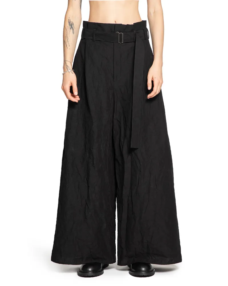 forme d'expression Wide Leg Belted Pants Black