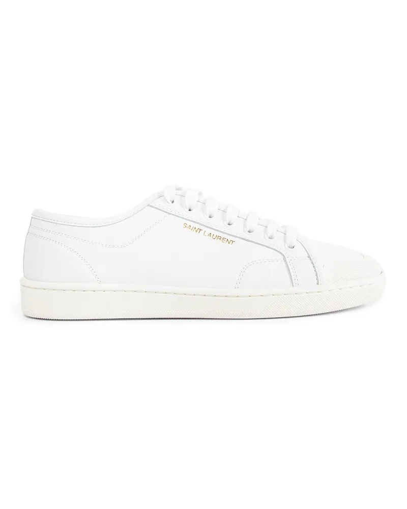 Saint Laurent Gym Sneakers in Smooth Leather White
