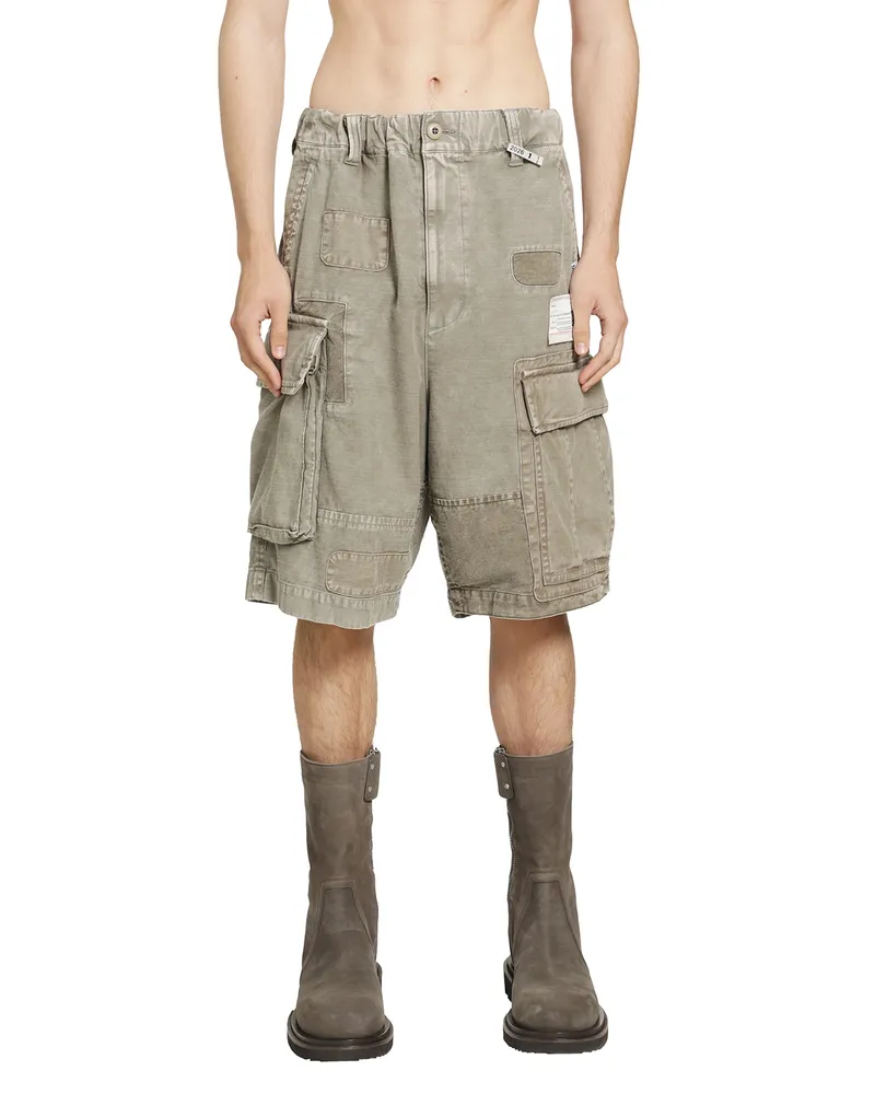 MIHARAYASUHIRO Repaired Cargo Shorts Green