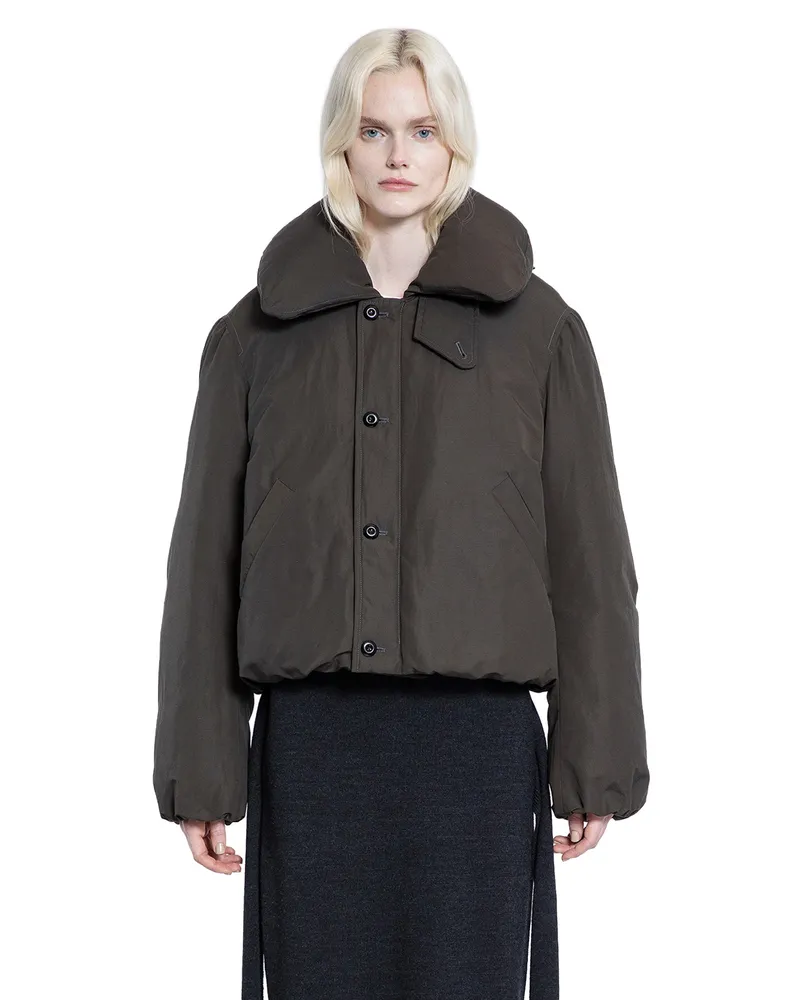 Christophe Lemaire Short Puffer Blouson Brown
