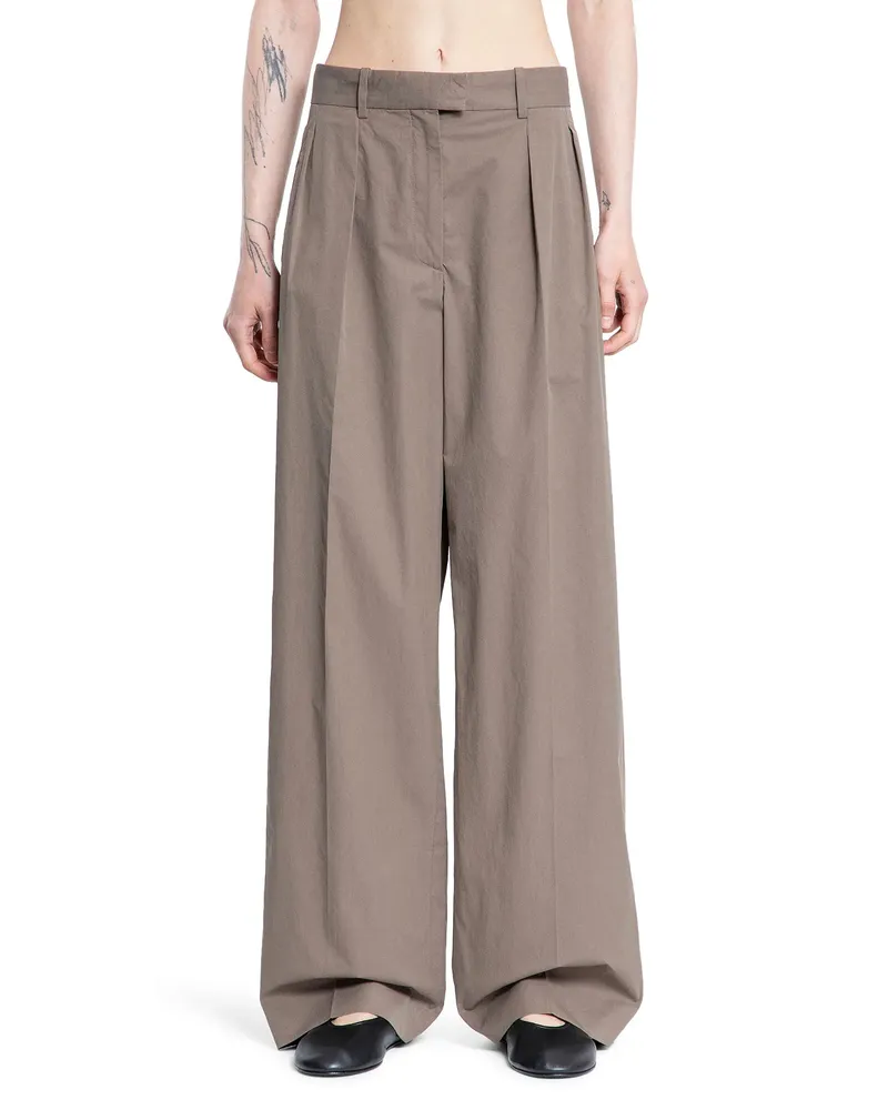 The Row Alfidis Pants in Cotton Brown