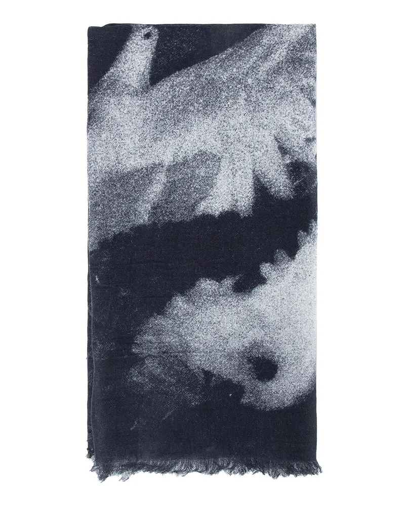 Ann Demeulemeester Vesta Printed Scarf Black&white