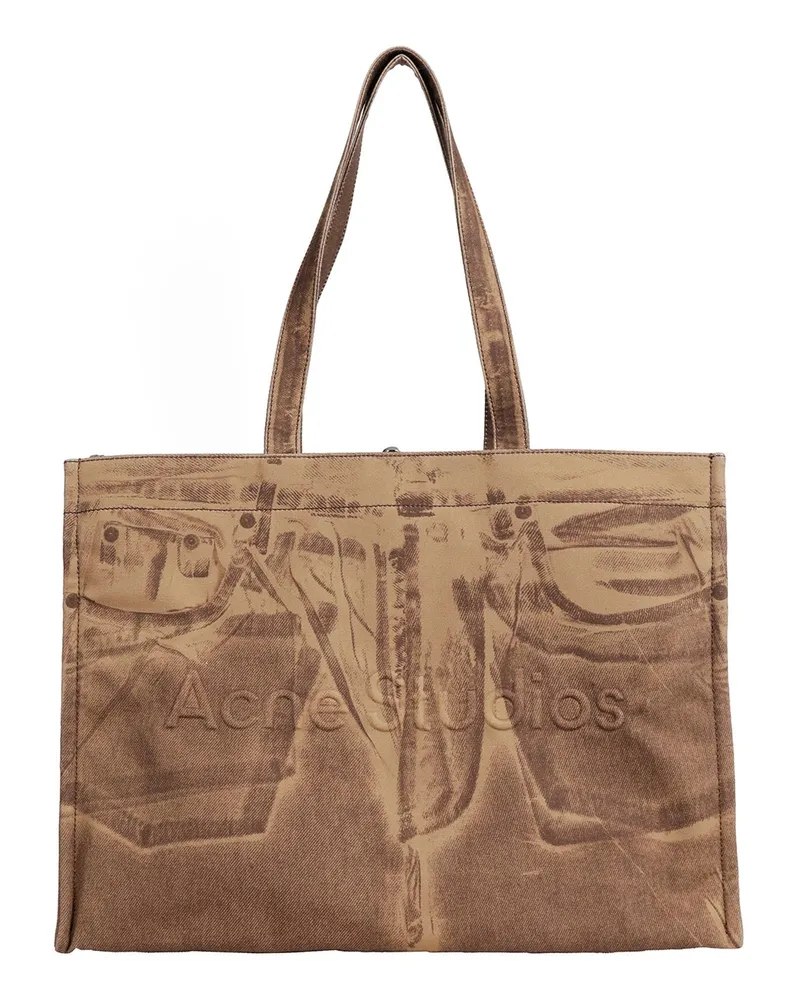 Acne Studios Denim Tote Bag Beige