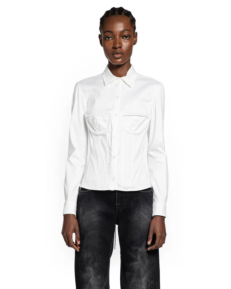 Balenciaga Long Sleeved Corseted Shirt White
