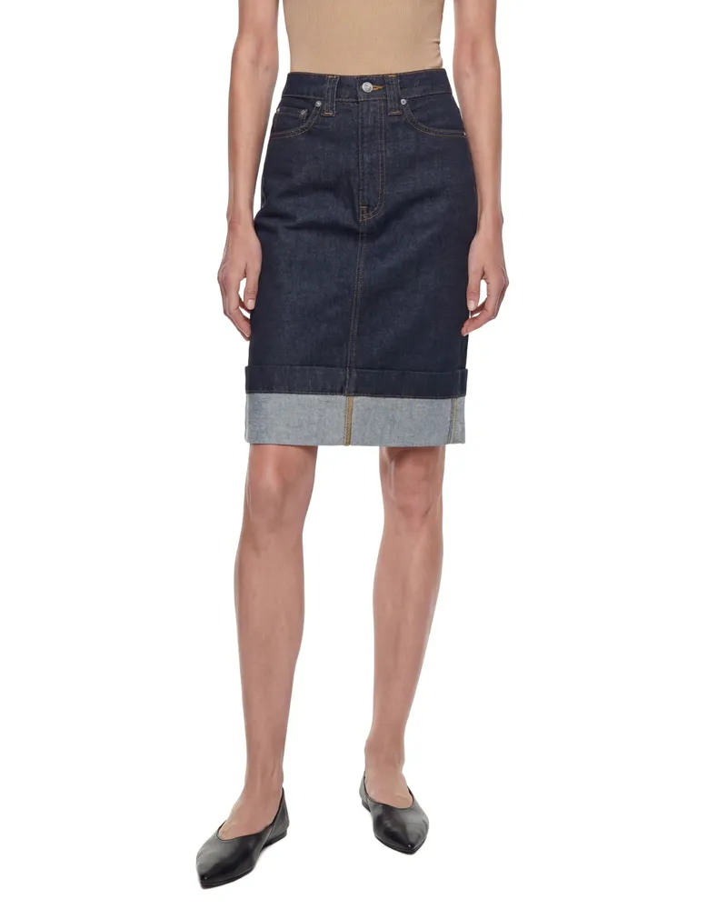 KHAITE Kendra Skirt Blue