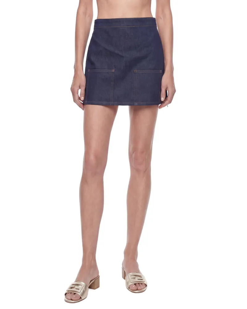 Fendi Denim Mini Skirt Blue