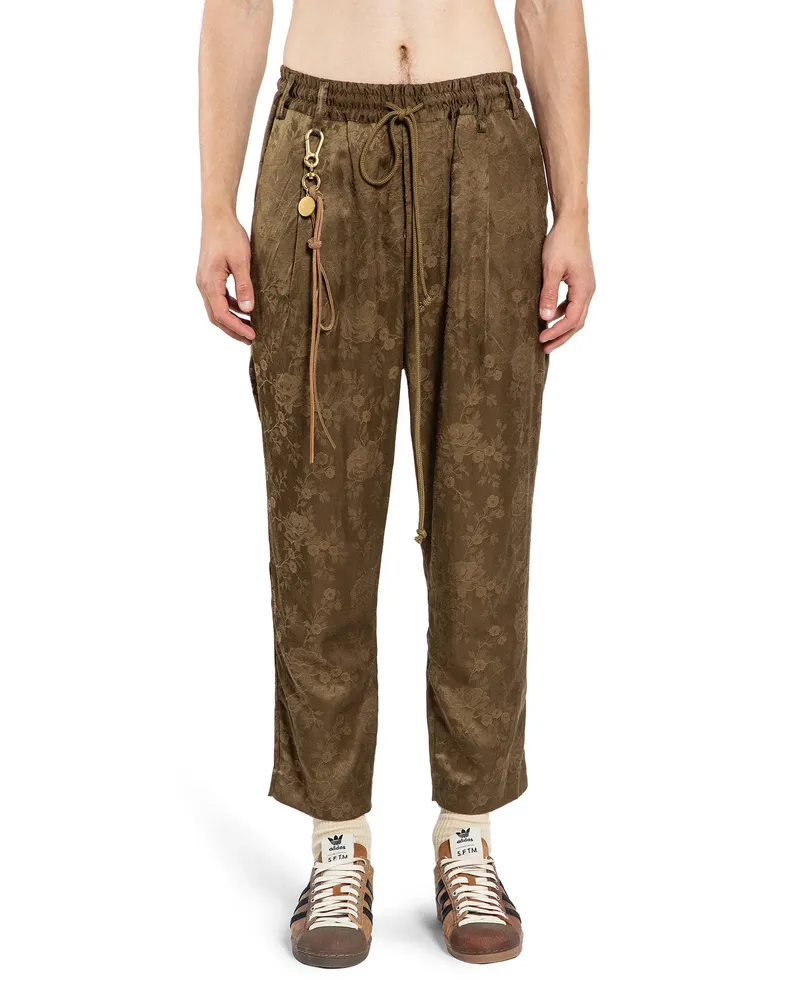 Song For The Mute Pantaloni da salotto in jacquard floreale Brown