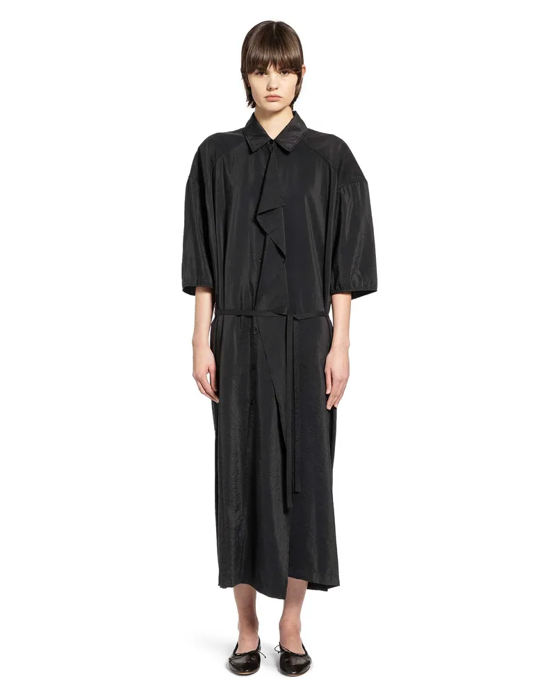 Christophe Lemaire Asymmetrical Shirt Dress Black