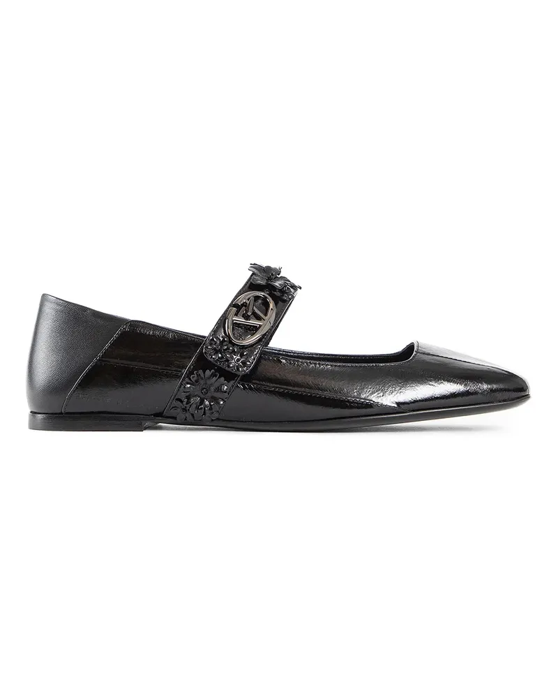 Valentino Garavani Vlogo locker ballerine mary-jane Black