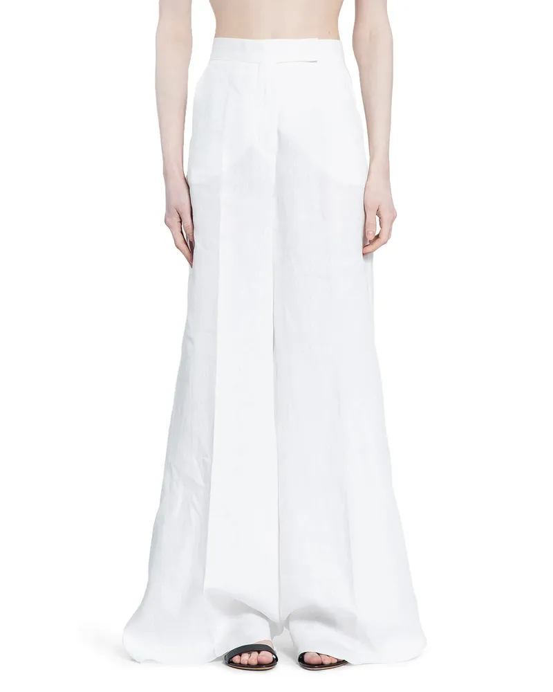 Max Mara Pantaloni di tela di lino White