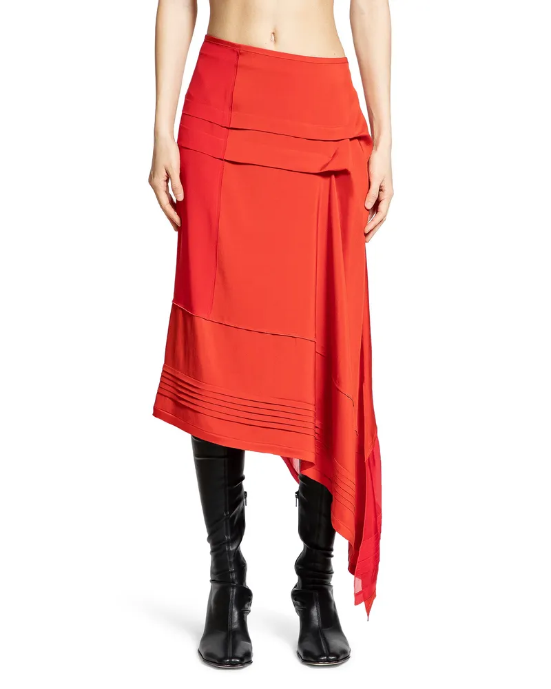 Christophe Lemaire Skirt with Pleats Red
