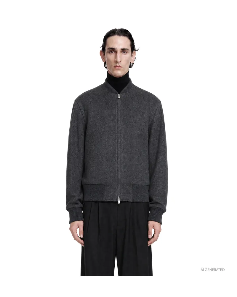LARDINI Wool Jacket Grey