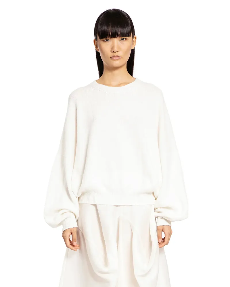 KHAITE Margaux Sweater White