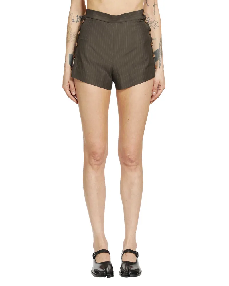 Vivienne Westwood Elle Button Shorts Brown