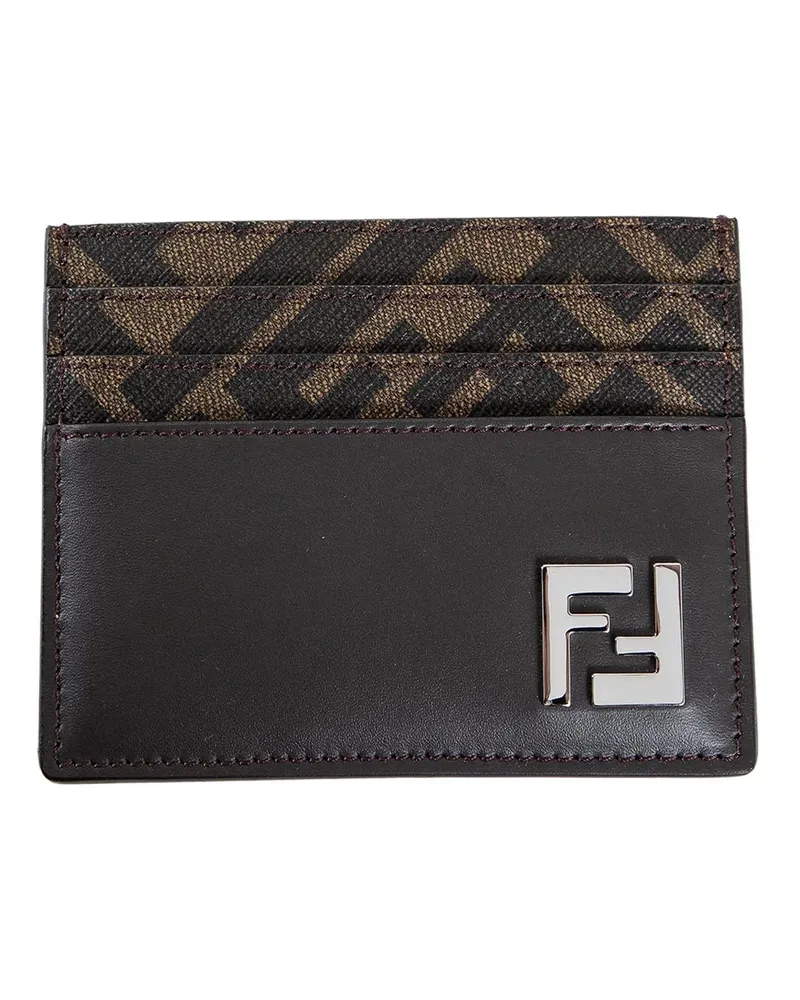 Fendi FF Squared Card Holder Brown