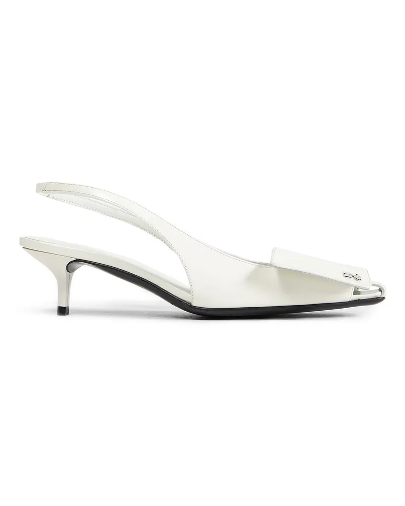 Courrèges Fold Iced Slingbacks White