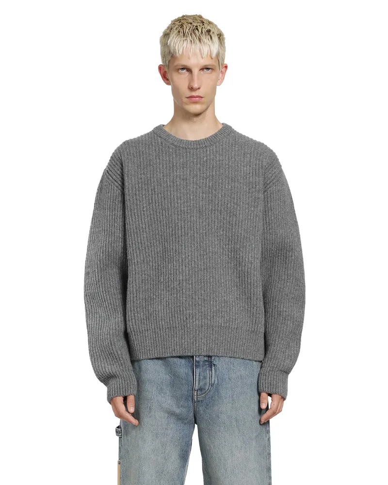 Jil Sander Wool Crewneck Sweater Grey