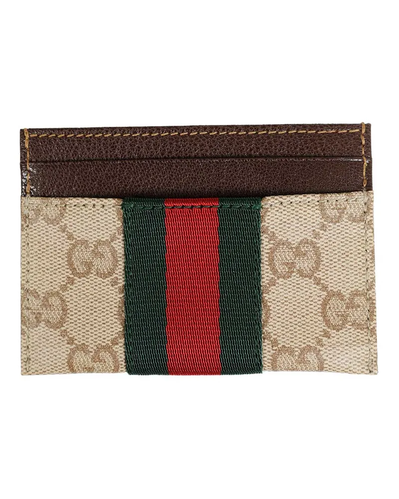 Gucci Coated GG Canvas Card Holder Beige