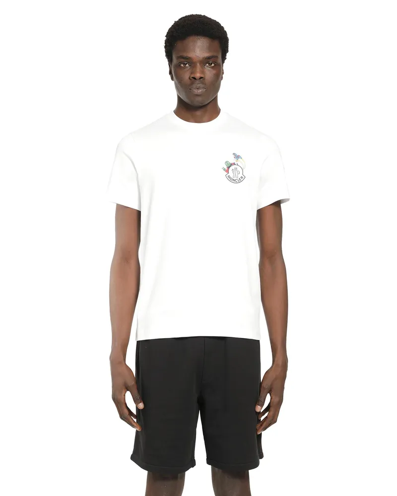Moncler Space MonDuck Cotton T-Shirt White