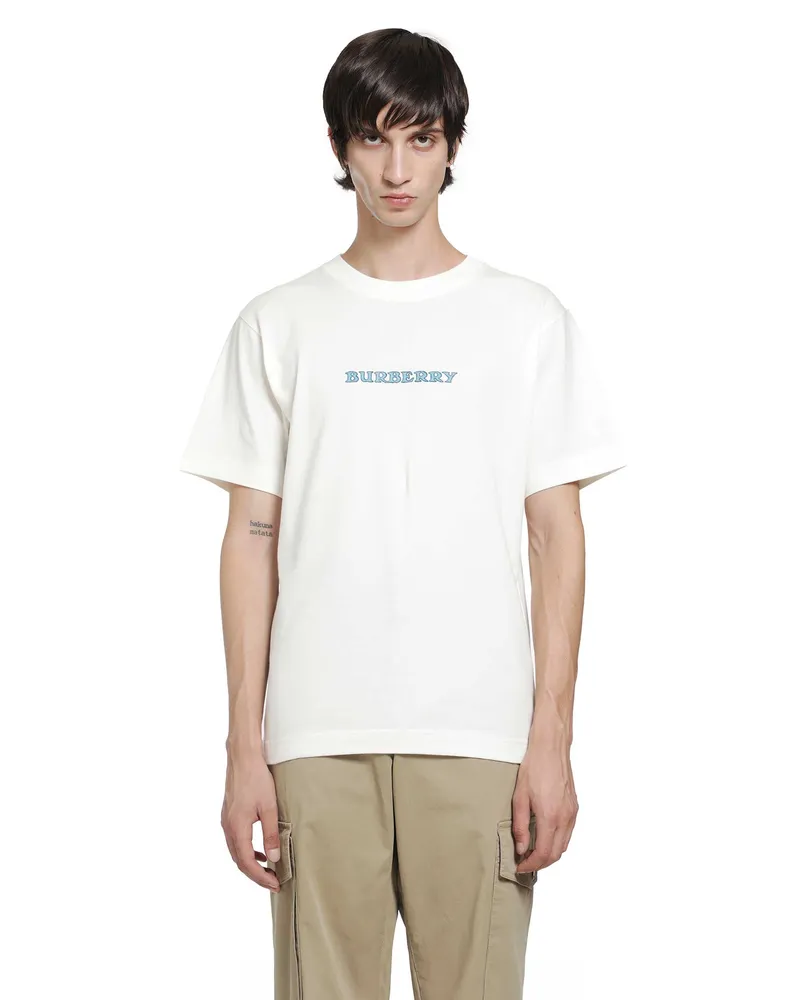 Burberry Heritage Logo Cotton T-Shirt White