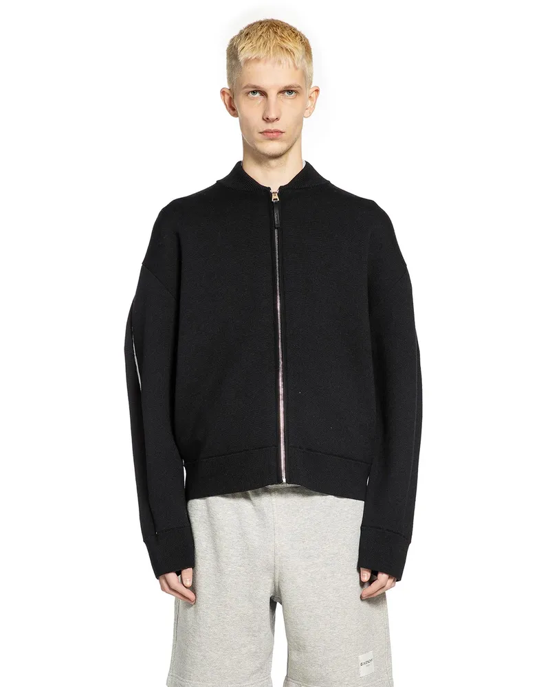 Givenchy Couture Seam Zipped Cardigan Black