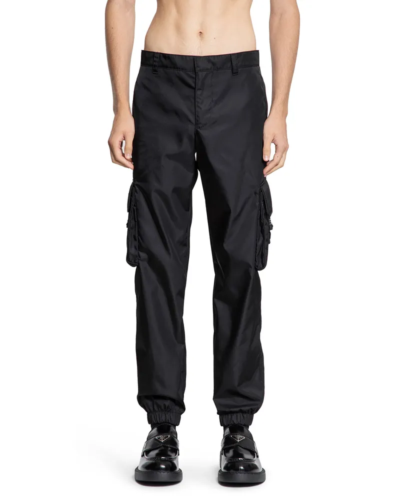 Prada Re-Nylon Cargo Trousers Black