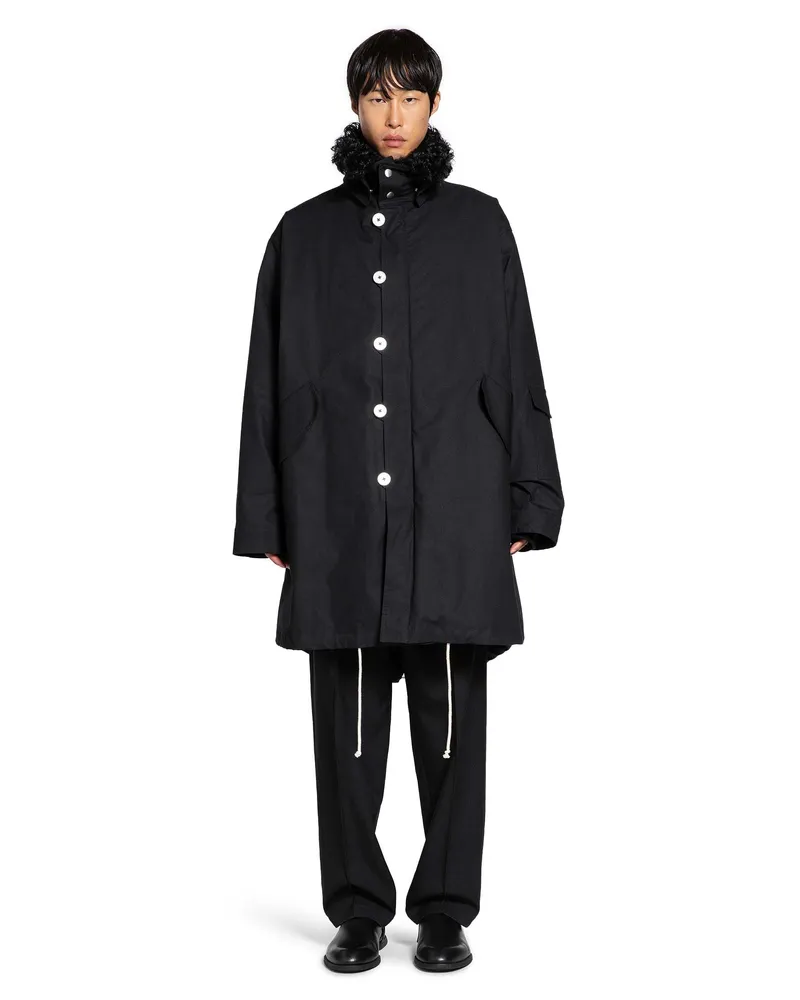 Jil Sander Cotton Padded Parka Black