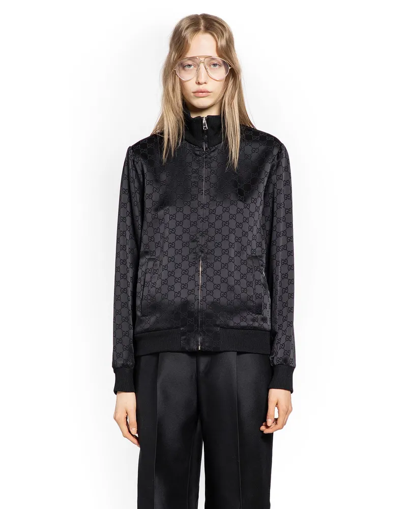 Gucci GG Satin Track Jacket Black