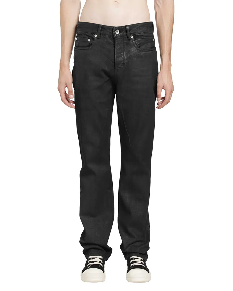 DRKSHDW by Rick Owens Tower Fog Cut in Wax Denim Black