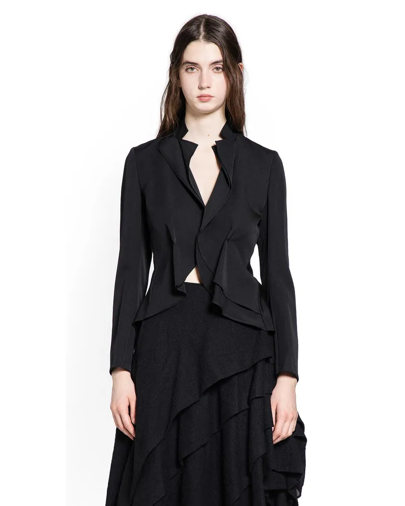 Yohji Yamamoto Tuck d Short Jacket Black