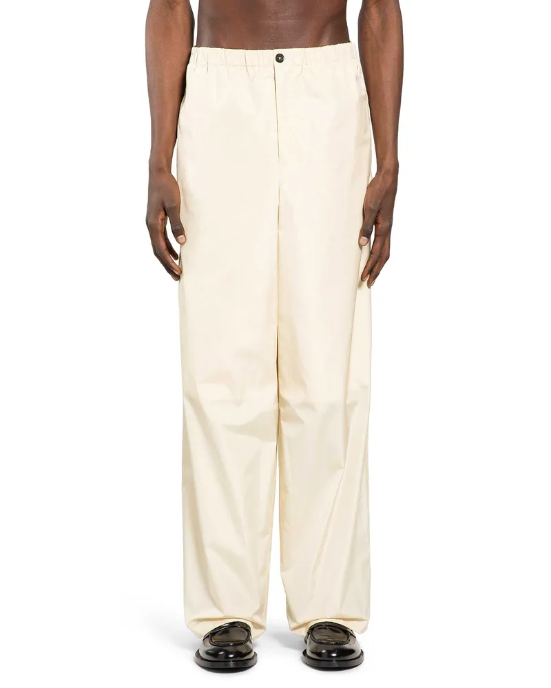 Jil Sander Recycled Technical Taffeta Trousers Beige