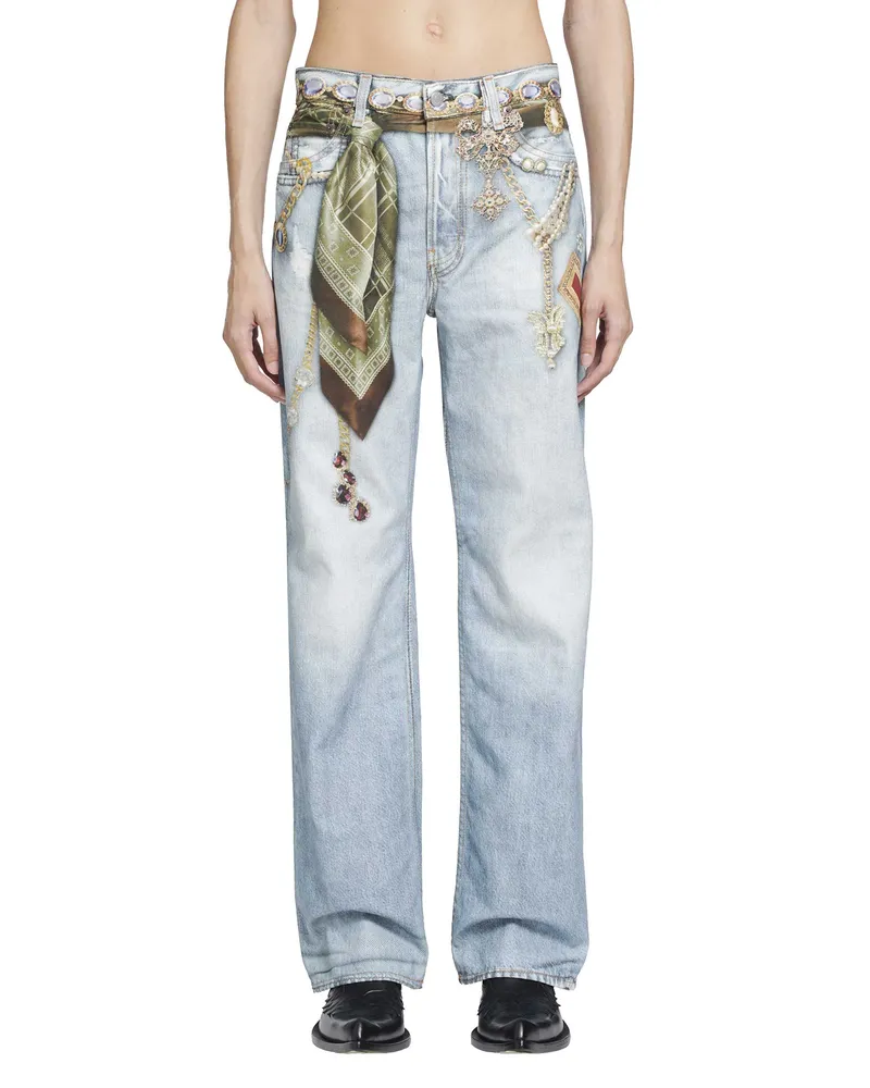 Acne Studios Trompe Oeil Jeans Blue