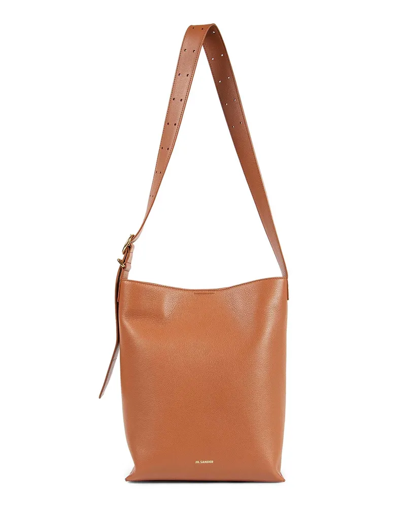 Jil Sander Cannolo Tote Brown