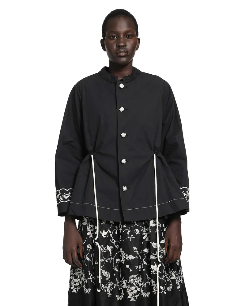Renli Su Short Trench Coat Black