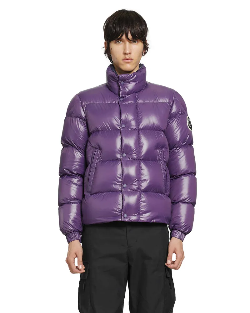 Moncler Bendola Laqué Short Down Jacket Purple