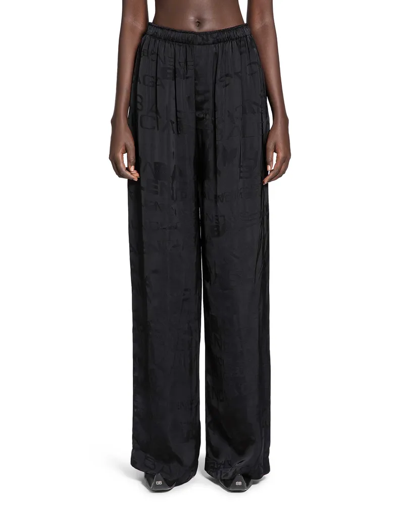 Balenciaga All Over Pyjama Pants Black