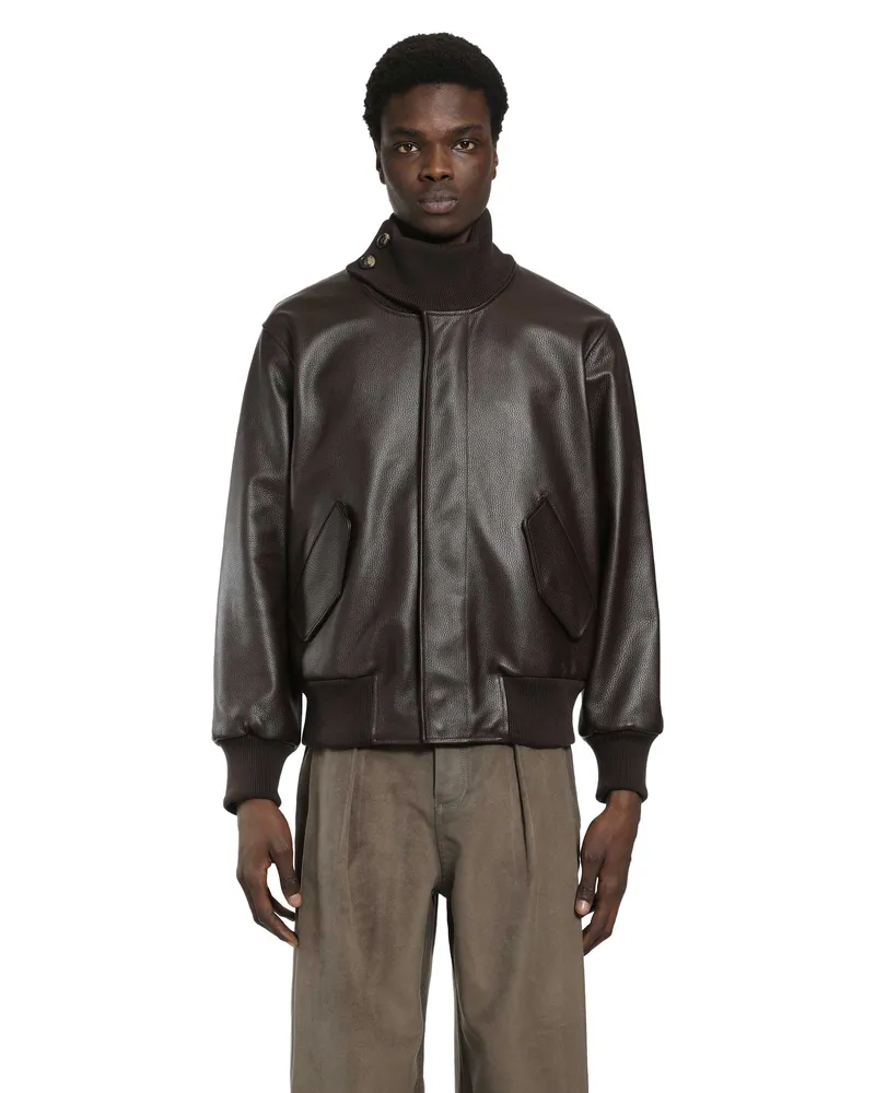 Loewe Jacket in Nappa Lambskin Brown