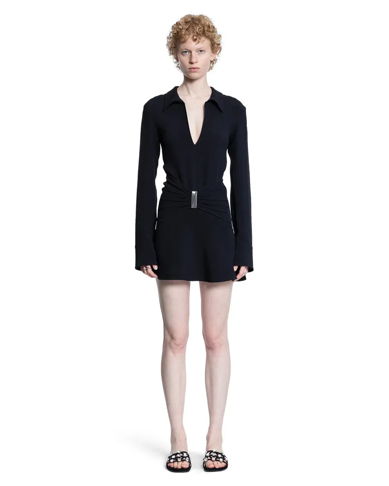 ATTICO Mini Shirt Dress Black