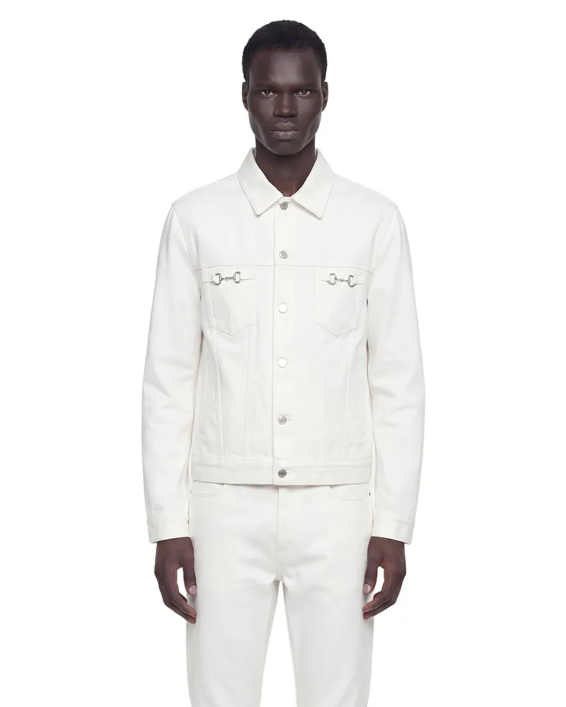 Gucci Horsebit Denim Jacket White
