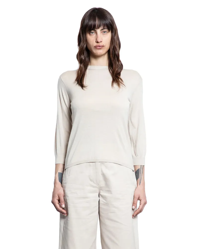 Max Mara Lightweight Wool Sweater Off-white