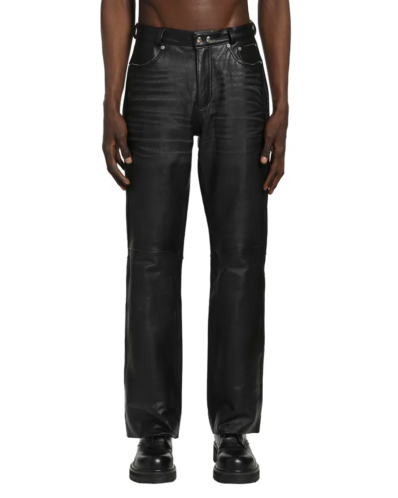 Our Legacy Carlson Leather Trousers Black