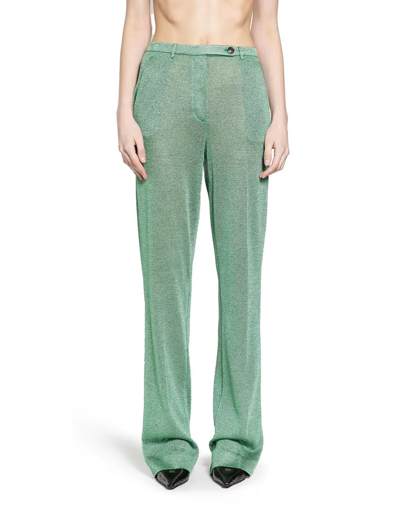 Miu Miu Lurex Pants Green