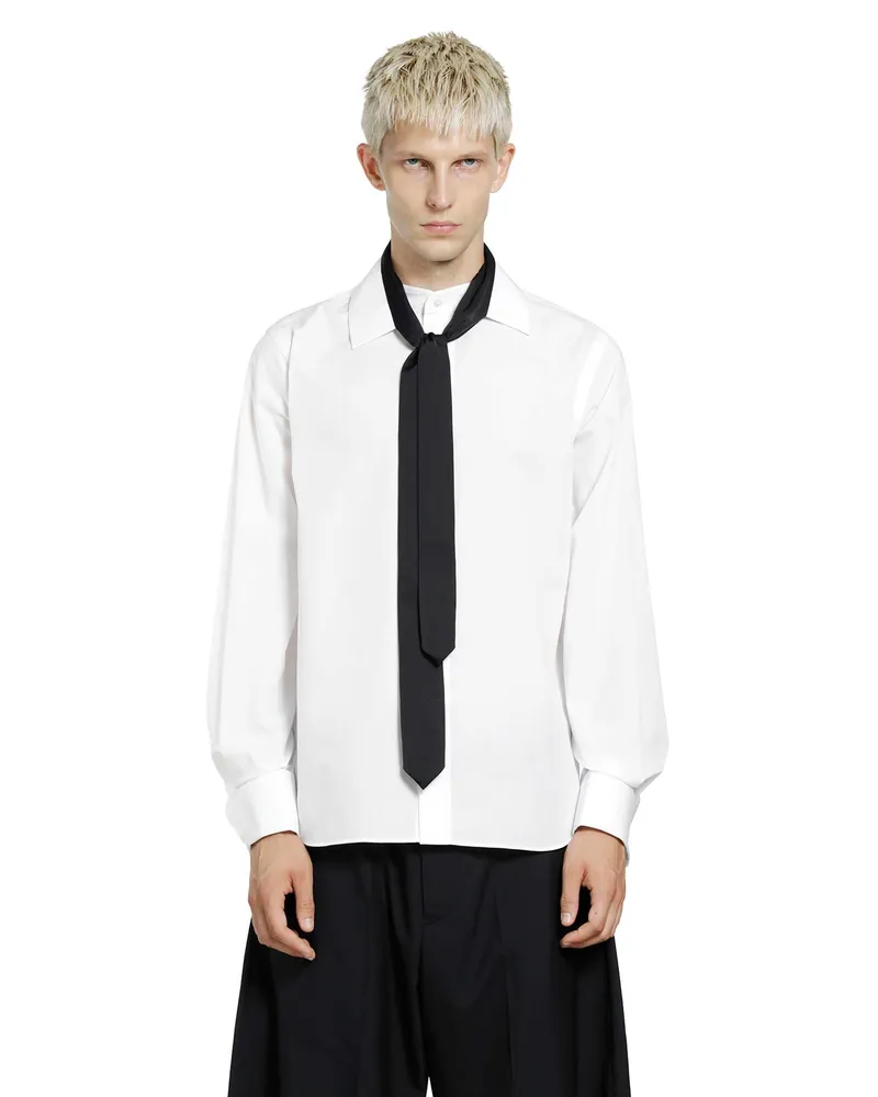 Sacai Poplin Shirt (With Satin Tie White