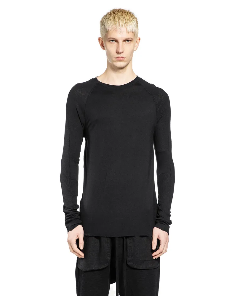 THOM KROM Spliced Long Sleeve T-Shirt Black