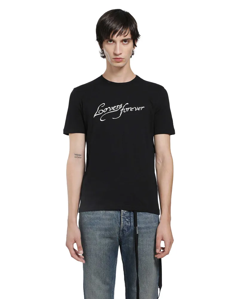 Ann Demeulemeester Baptist ''Lovers Forever'' Standard T-Shirt Black
