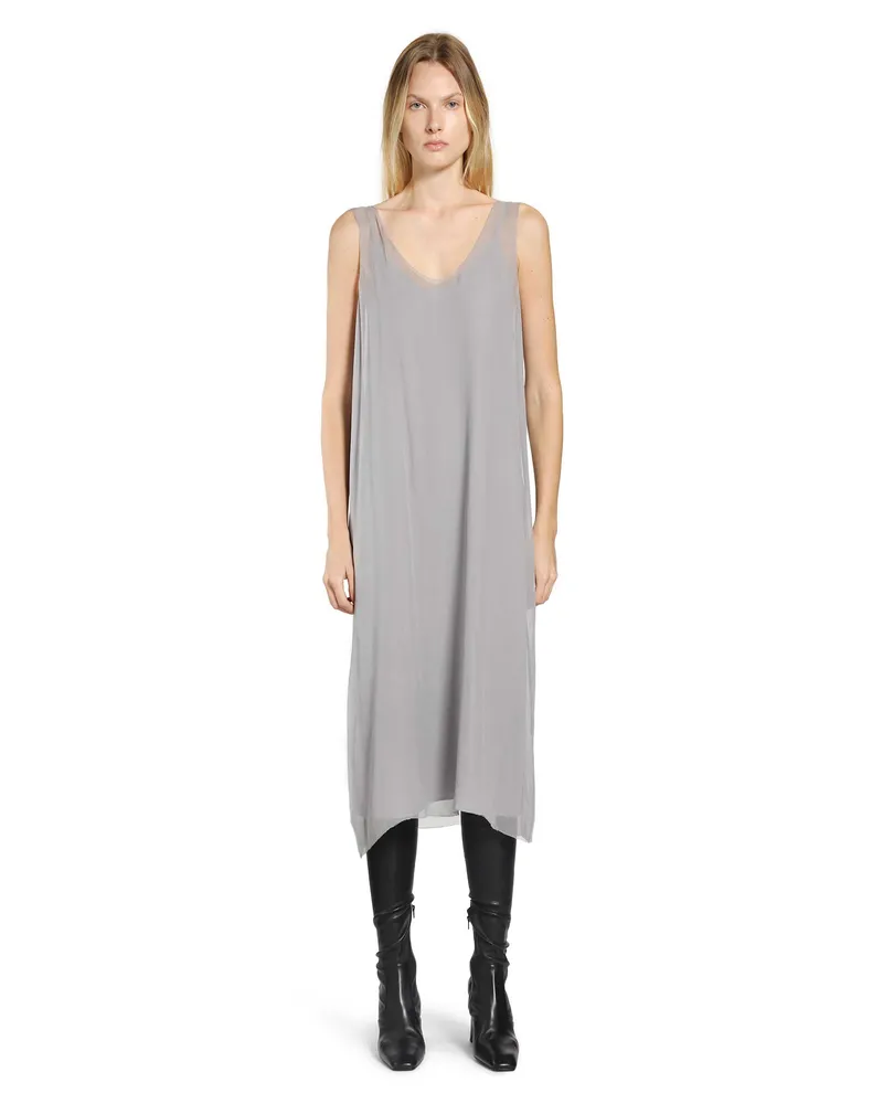 Totême Chiffon slip dress black Grey