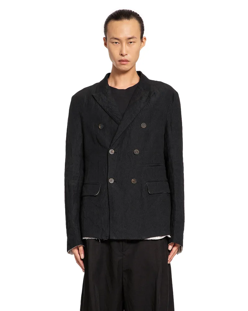 forme d'expression Cropped Doube-Breasted Blazer Black